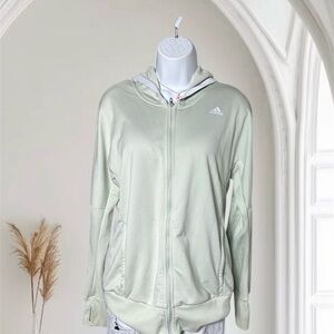 Adidas Full Zip Size Large Soft Lightweight Athletic Jacket Activewear Unisex